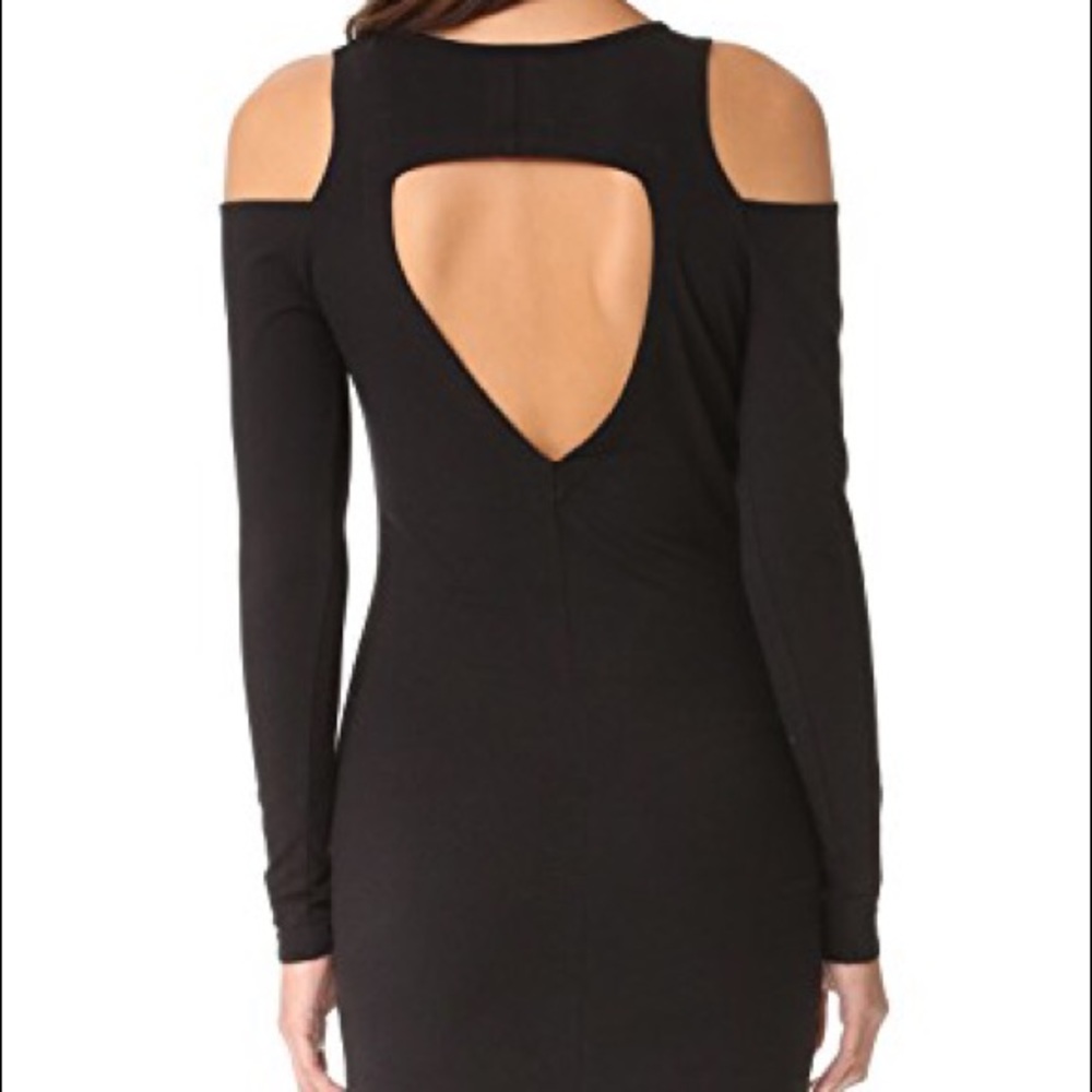 Chaser NWT Cold Shoulder gray mini dress